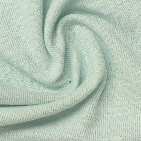 Cotton Polyester Rib Knit Fabric, 200 gsm — Green
