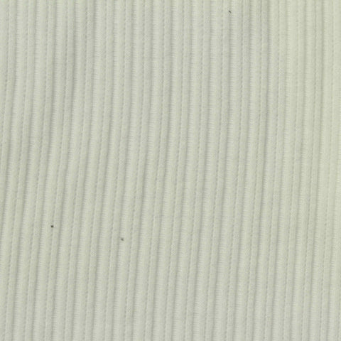 Jacquard Cotton Polyester Stretch Rib Knit Fabric, 165 gsm, 120 cm — White