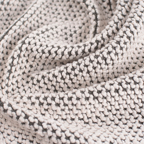 White Marl Knit, Cotton-Poly