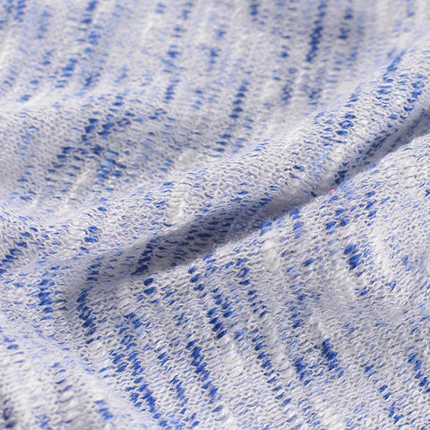 Blue Marl Chunky Knit, Poly-Viscose, 236 gsm