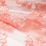 Peach Floral Knit, Polyester — photo 3