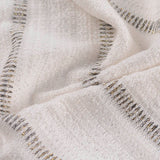 White Stripes Chunky Knit, Poly-Viscose — photo 3