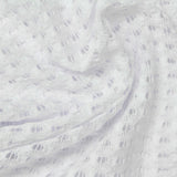 Jacquard Polyester Stretch Chunky Knit Fabric, 170 gsm, 140 cm — White — photo 3