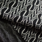 Jacquard Polyester Cotton Blend Stretch Knit Fabric, 536 gsm, 174 cm — Black — photo 3