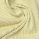 Cotton Stretch Rib Knit Fabric, 310 gsm, 104 cm — Yellow — photo 3