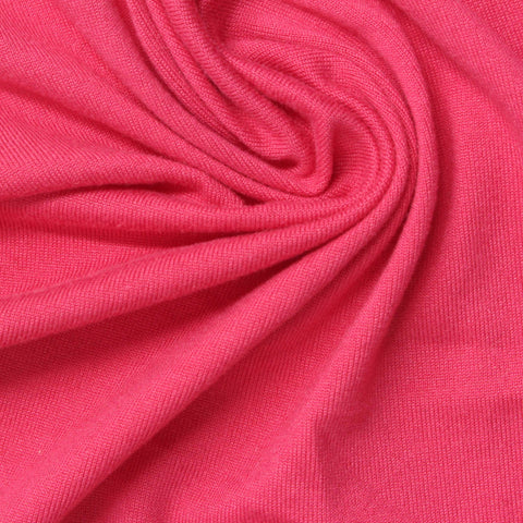 Brushed Polyester Stretch Milk Silk Knit Fabric, 160 gsm, 160 cm — Pink