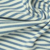 Blue Horizontal-Stripe Velvet, Polyester — photo 3