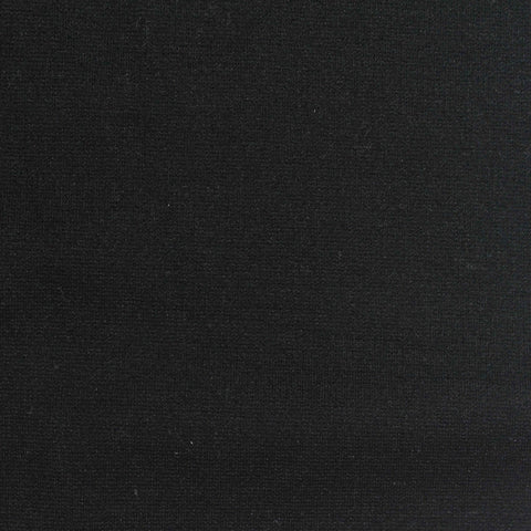 Viscose Nylon Stretch Ponte Knit Fabric, 345 gsm, 155 cm — Black, ref EF-272255