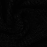 Plaid Viscose Nylon Blend Stretch Knit Fabric, 400 gsm — Black — photo 3