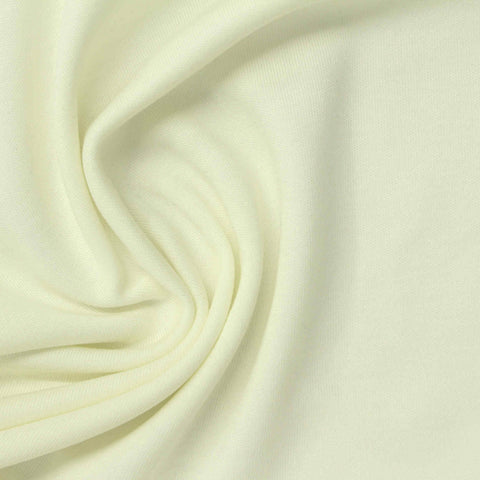 Cotton Tencel Lyocell Interlock Knit Fabric, 210 gsm, 170 cm — White