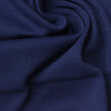 Cotton Stretch Rib Knit Fabric, 260 gsm, 160 cm — Navy — photo 3