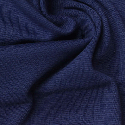 Navy Rib Knit, Cotton