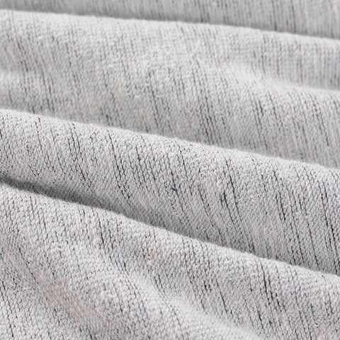 Light Grey Heather Chunky Knit, Cotton-Poly