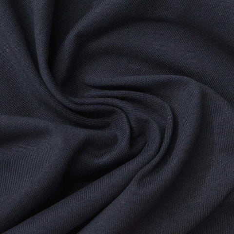 100% Cotton Jersey Knit Fabric, 173 gsm, 170 cm — Navy