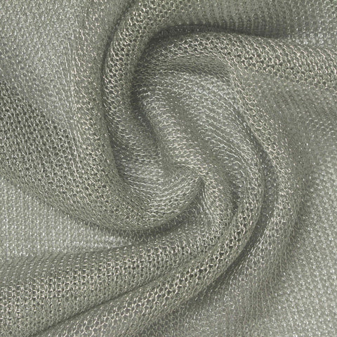 Light Grey Textured Knit, Viscose-Metallic