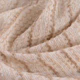 Striped Acrylic Polyester Blend Knit Fabric, 216 gsm, 150 cm — White — photo 3