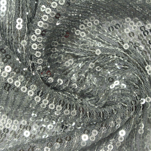 Silver Sequins Knit, Polyester