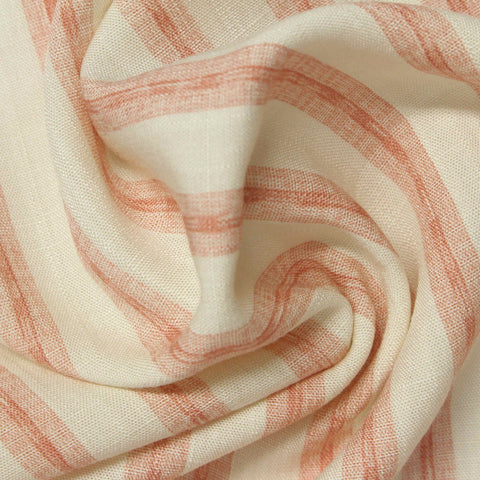 Peach Vertical-Stripe Knit, Viscose