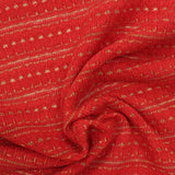 Red Horizontal-Line Chunky Knit, Cotton — photo 3