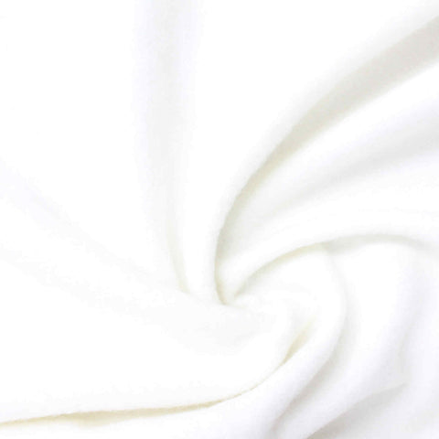 Polyester Cotton Piqué Knit Fabric, 248 gsm, 155 cm — White