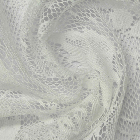 White Floral Lace, Polyester