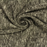 Marled Black Horizontal-Stripe Rib Knit, Viscose-Poly — photo 3