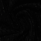 Black Vertical-Stripe Velvet, Polyester — photo 3