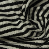Black Horizontal-Stripe Linen-Look, Polyester — photo 3