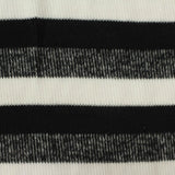 Black Horizontal-Stripe Chunky Knit, Viscose-Poly — photo 3