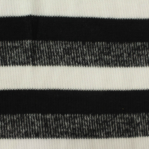 Black Horizontal-Stripe Chunky Knit, Viscose-Poly, 145 gsm