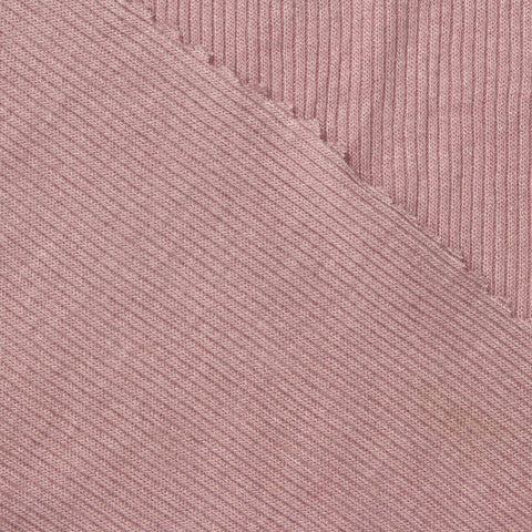Viscose Stretch Rib Knit Fabric, 230 gsm, 160 cm — Pink