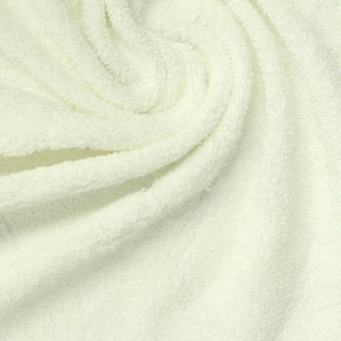 Jacquard Polyester Viscose Knit Fabric, 280 gsm, 170 cm — White, ref EF-260521