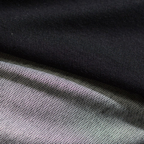 Jacquard Polyester Viscose Stretch Knit Fabric, 150 cm — Black, ref EF-4362