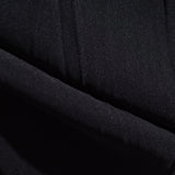 Polyester Stretch Knit Fabric, 180 gsm, 155 cm — Black — photo 3