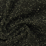 Black Houndstooth Interlock Knit, Polyester — photo 3