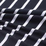 Black Vertical-Stripe Jersey Knit, Cotton-Modal — photo 3
