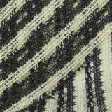 Black Vertical-Stripe Warp Knit, Polyester — photo 3