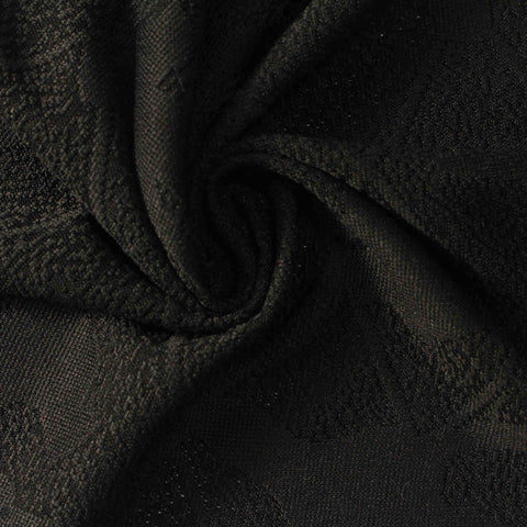 Black Tone-on-Tone Pointelle Knit, Polyester, 280 gsm