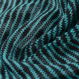 Black Vertical-Stripe Chunky Knit, Polyester — photo 3