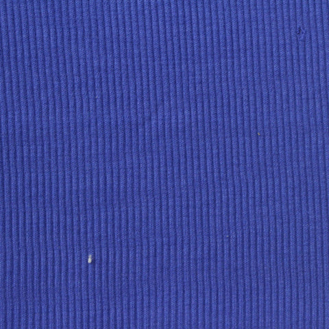 Cotton Stretch Rib Knit Fabric, 290 gsm, 154 cm — Blue