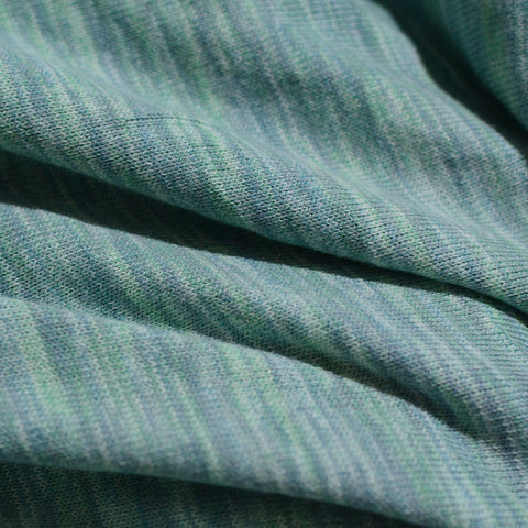 Teal Marl Chunky Knit, Polyester, 168 gsm, 153 cm