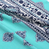 Navy Floral Woven, Viscose — photo 3