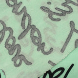 Printed Polyester Stretch Chunky Knit Fabric, 180 gsm, 170 cm — Green — photo 3