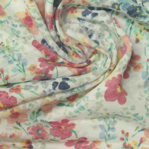 Polyester Cotton Jersey Knit Fabric, 140 gsm, 160 cm — White