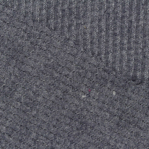 Heather Grey Marl Waffle Knit, Poly-Viscose