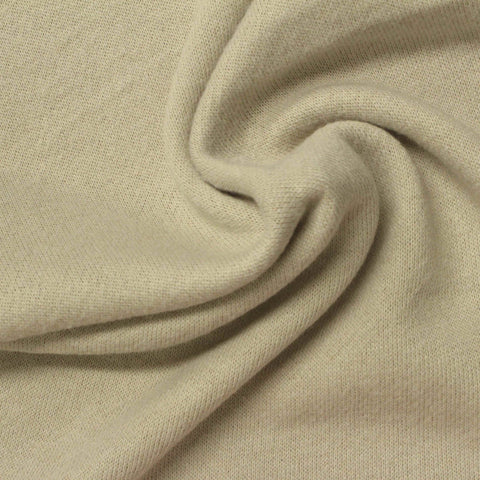 Polyester Cotton French Terry Fabric, 260 gsm — Khaki