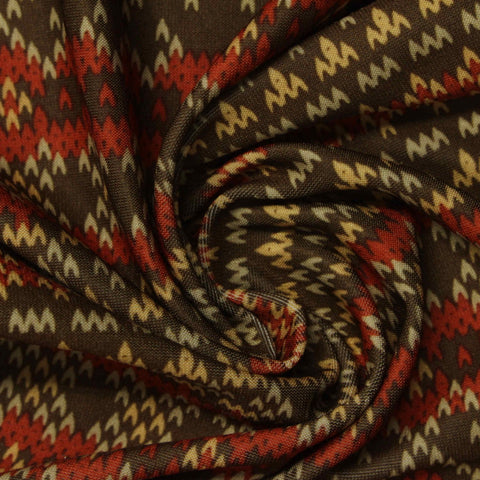 Red Chevron Knit, Polyester