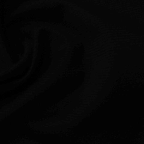 Viscose Polyester Stretch Interlock Knit Fabric, 244 gsm, 160 cm — Black