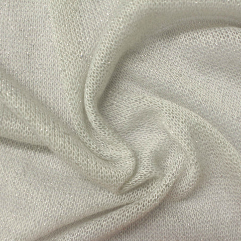 Silver Marl Chunky Knit, Poly-Metallic