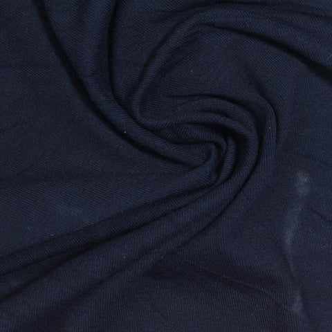 Viscose Stretch Jersey Knit Fabric, 240 gsm, 150 cm — Navy